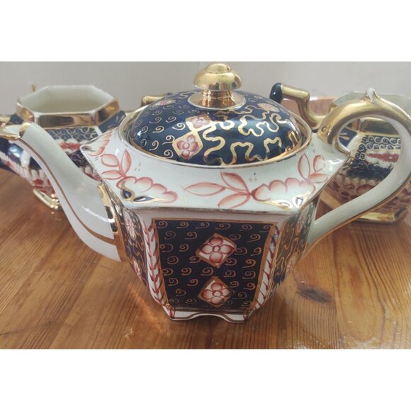 Antique James Sadler Teapot No 1624 Floral design Imari Style 1930's - Picture 9 of 9